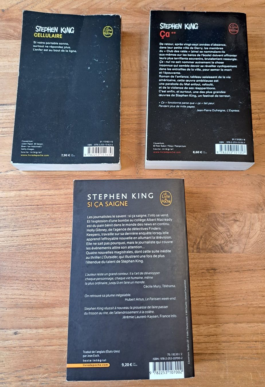Libri: Stephen King 3 livres Ça / Cellulaire / Si ça saigne – Usato da Biel/Bienne venduto da ESOXMAN 1
