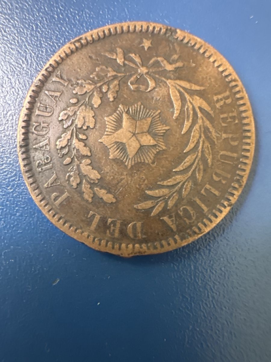 Alle Münzen: Pièce paraguayenne 2 centesimos 1870 – Gebraucht aus Belmont-Lausanne von gau_ptg7 1