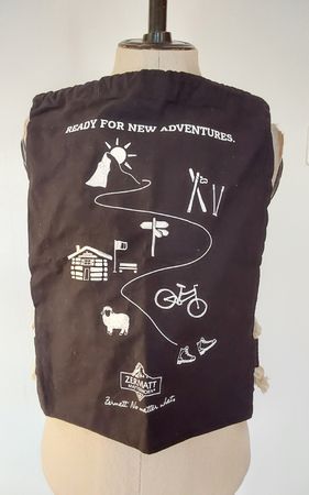 Bag Motiv Zermatt Matterhorn schwarz neu