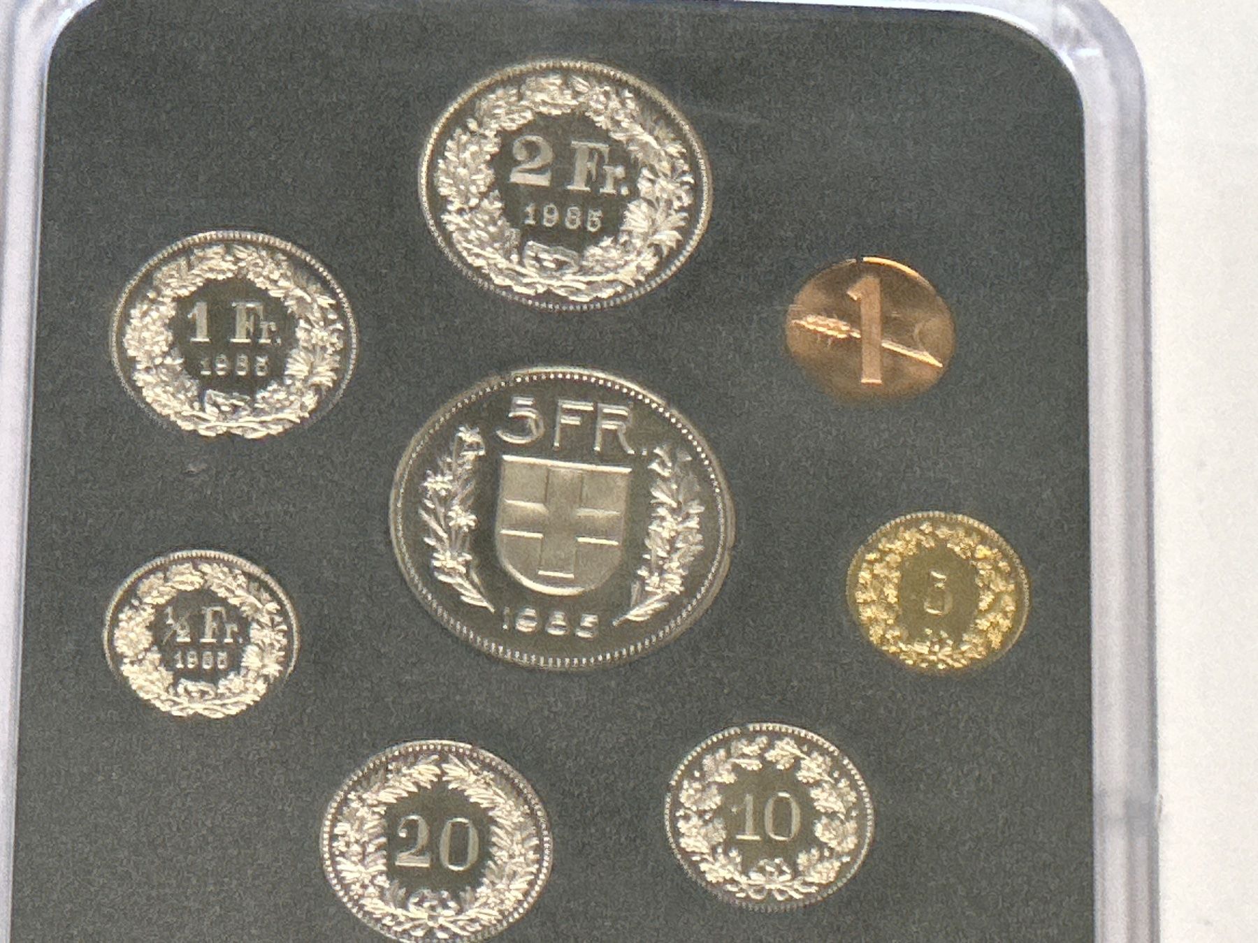 Alle Münzen: Schweizer Münzsatz Stgl. 1985 – Neu (gemäss Beschreibung) aus Herisau von herau 3