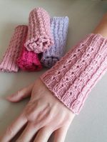 Armstulpen / Amedisli / Pulswärmer fuchsia, 1 Paar