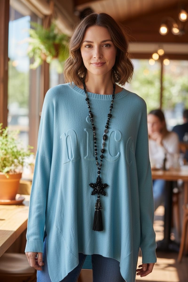 Maglioni & Felpe: Damen Vokuhila Nice Pullover blau l xl – Nuovo e nell'imballaggio originale da Groß-Gerau venduto da bor_8wfb 4