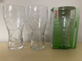 2 Coca-Cola EURO 2008 Gläser, Austria-Switzerland +2026 Glas
