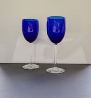 Stielglas zweifarbig, 2 Stück