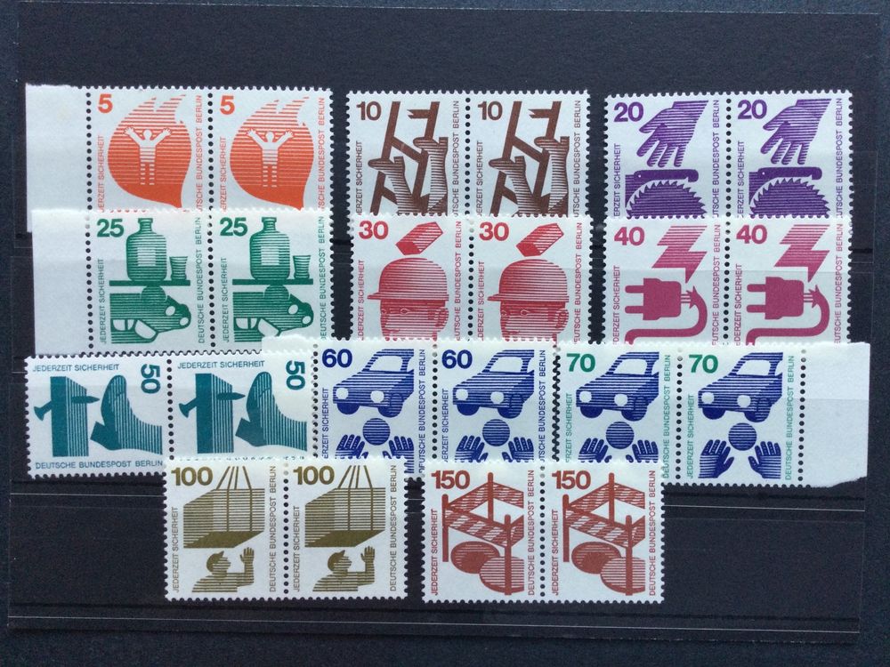 Berlin (West) Briefmarke – Hbl16, 1972 Unfallverhütung, Postfrisch MNH | Für Sammler