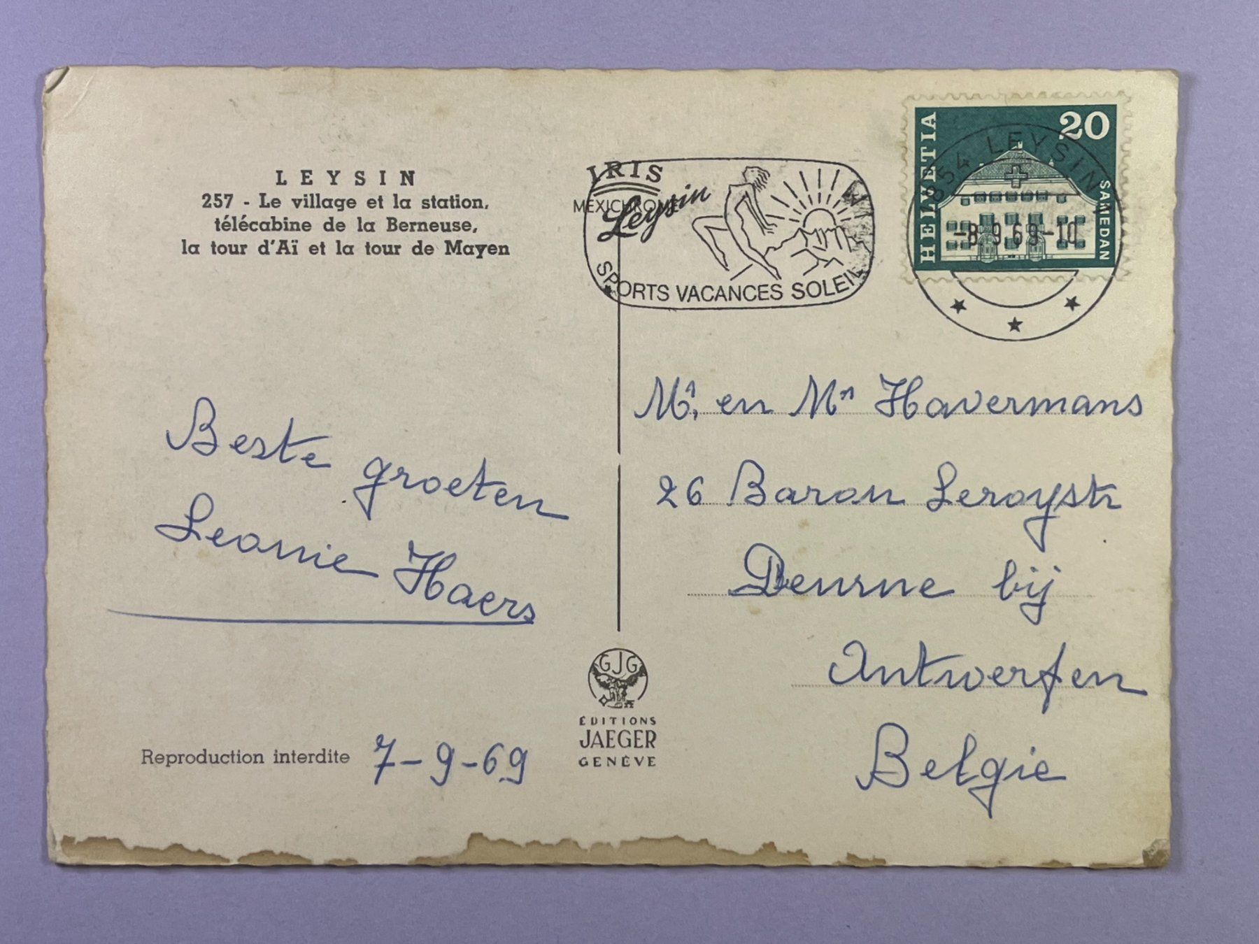 Cartoline postali: Leysin - le village et la station – Usato da Steg VS venduto da _vinci_ 1