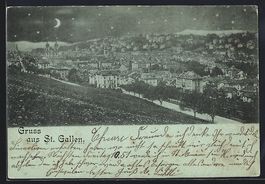 Mondschein-AK St. Gallen, Gesamtansicht 