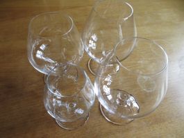 4 Cognac-Gläser, verschiedene Grössen