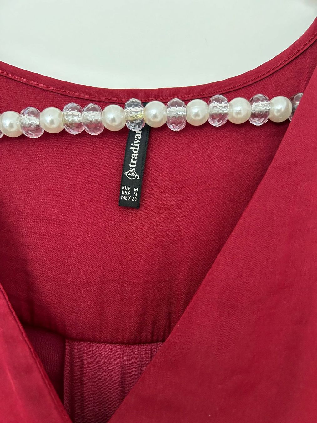 Stradivarius Camicette: Stradivarius Bluse, weinrot, Gr. M – Usato da Horn venduto da Resvi 2