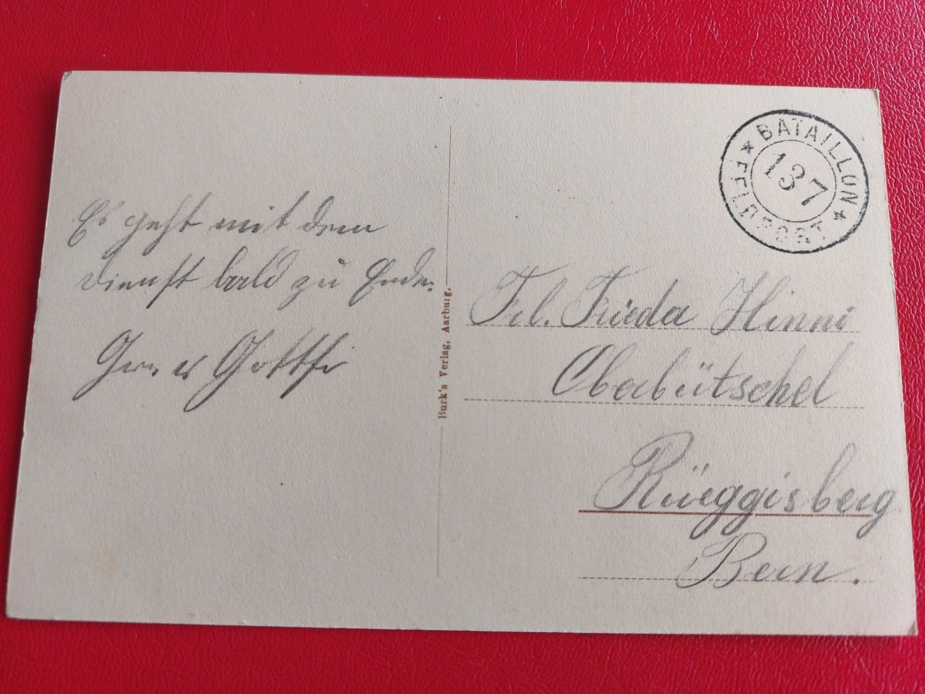 Cartoline postali: Aarburg ; Bataillon Feldpost – Usato da St-Légier-Chiésaz venduto da Theo006 1