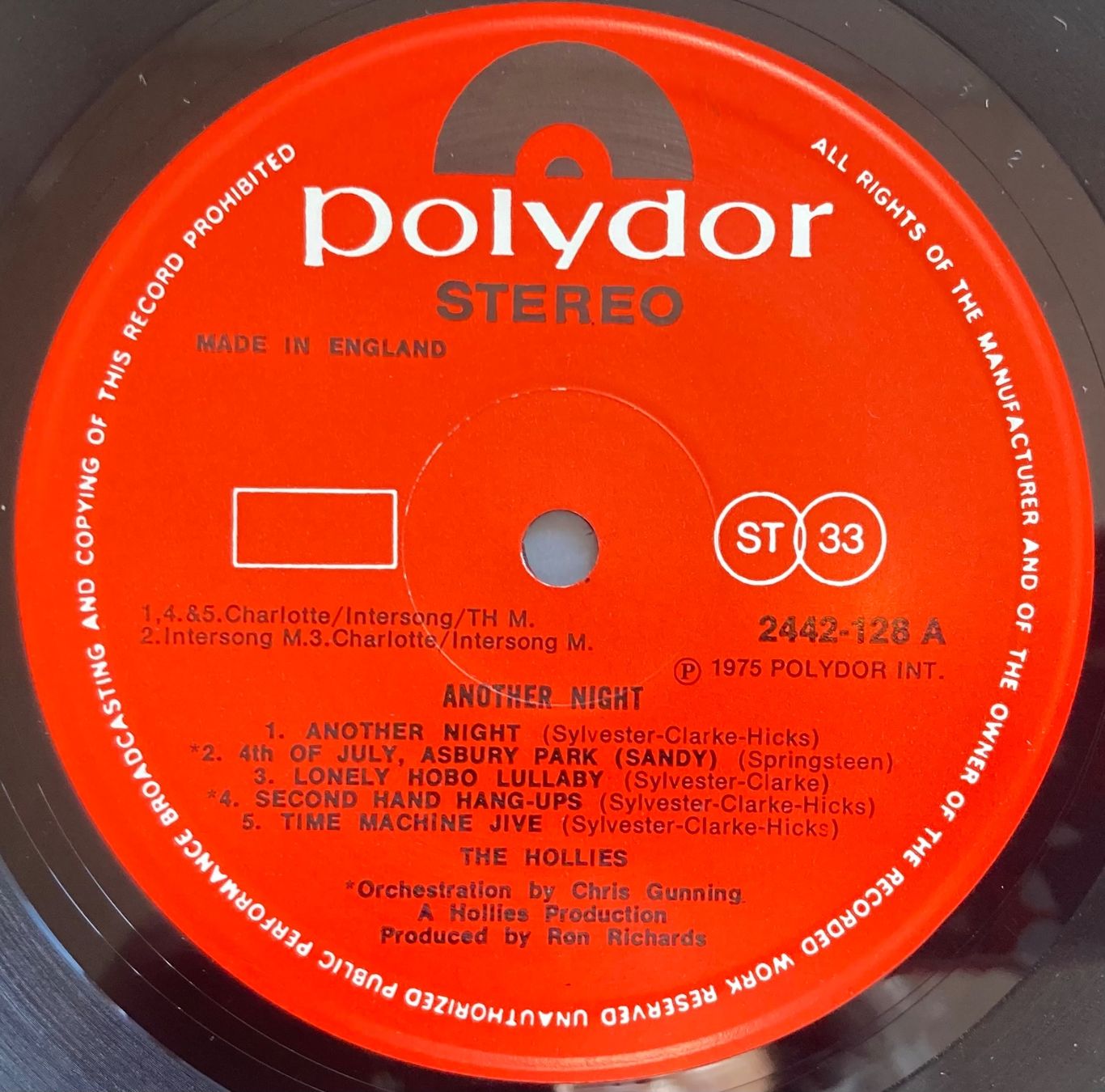 Dischi in vinile: THE HOLLIES - ANOTHER NIGHT – Usato da Poliez-Pittet venduto da Newtown-Records 2