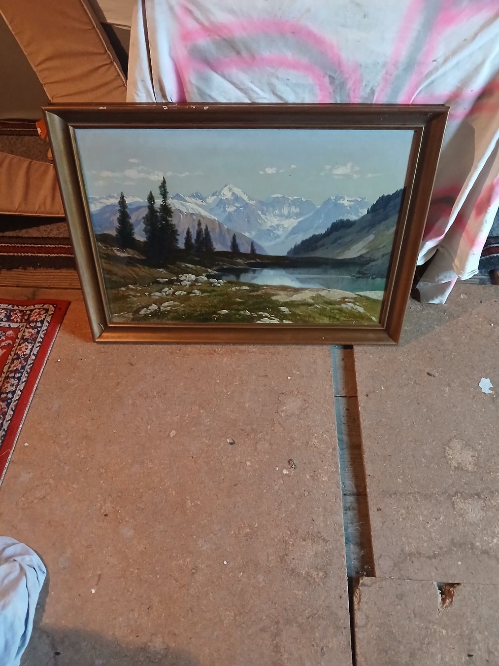Dipinti: Gemälde Alpenlandschaft mit Bergmotiv – Usato da Ettenhausen TG venduto da Daniel990 1