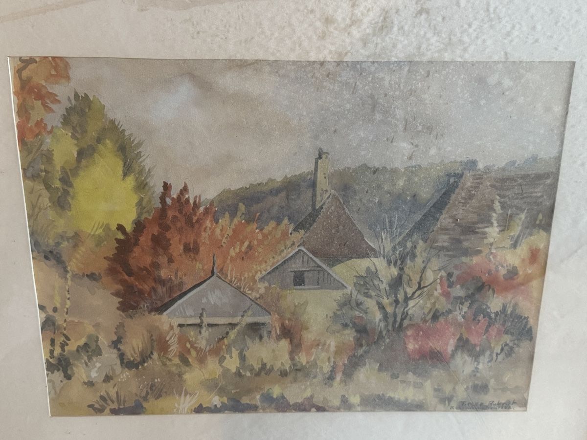 Gemälde: Pierre Aubert - Aquarelle originale de 1968 - – Gebraucht aus Erde von CBarts 1