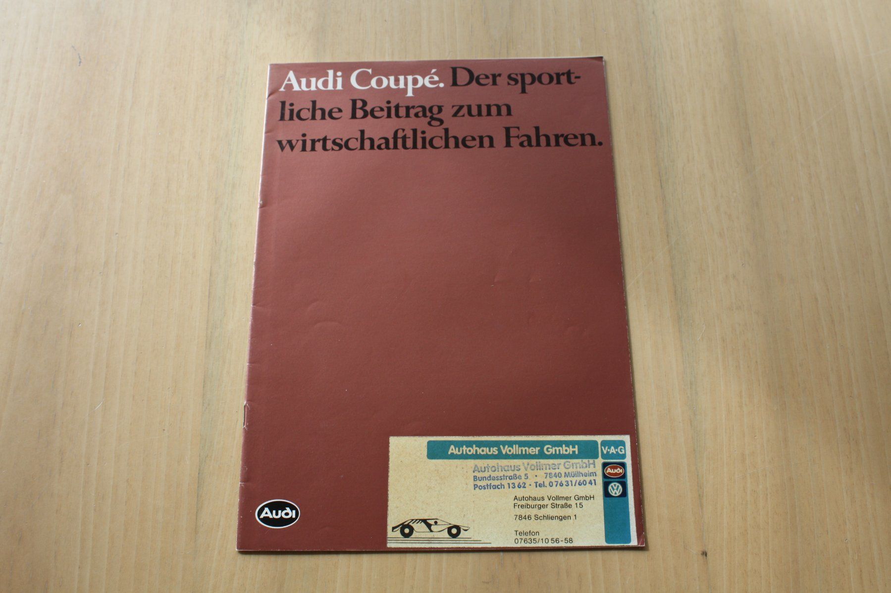 Audi Documenti: Audi Coupé Prospekt 1/1982 – Usato da Wikon venduto da erwin400