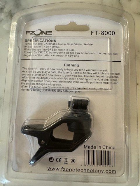 Strumenti musicali: FZONE FT-8000 Clip-On Chromatic Tuner Black – Usato da Wabern venduto da adamovski 1