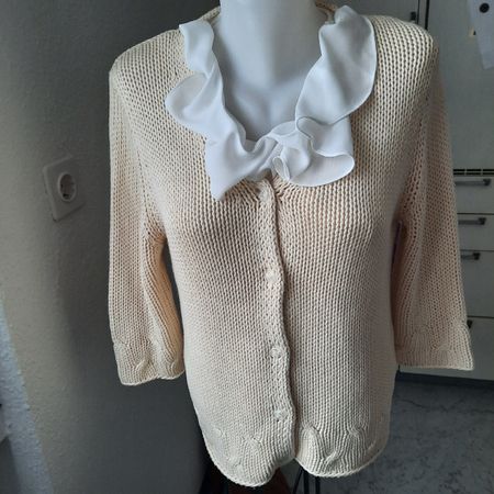 Strickjacke Luisa Cerano Gr. 36 beige Baumwolle.