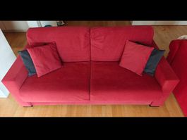 Schlafsofa Rapido bordeaux, Bettfunktion 140x190cm