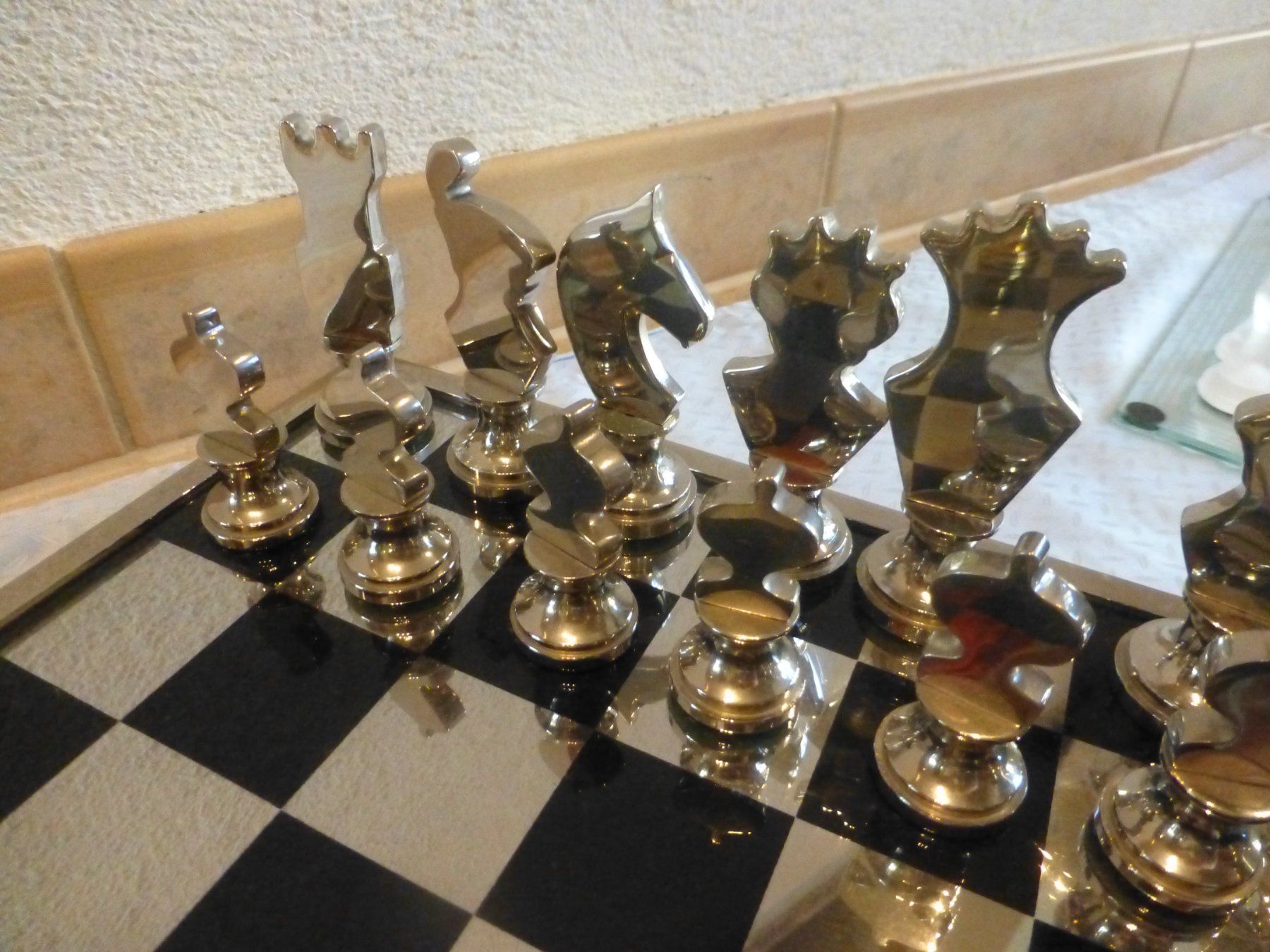 Giochi: zwei Schachspiele aus Metall und Glas – Usato da Würenlingen venduto da drago56 4