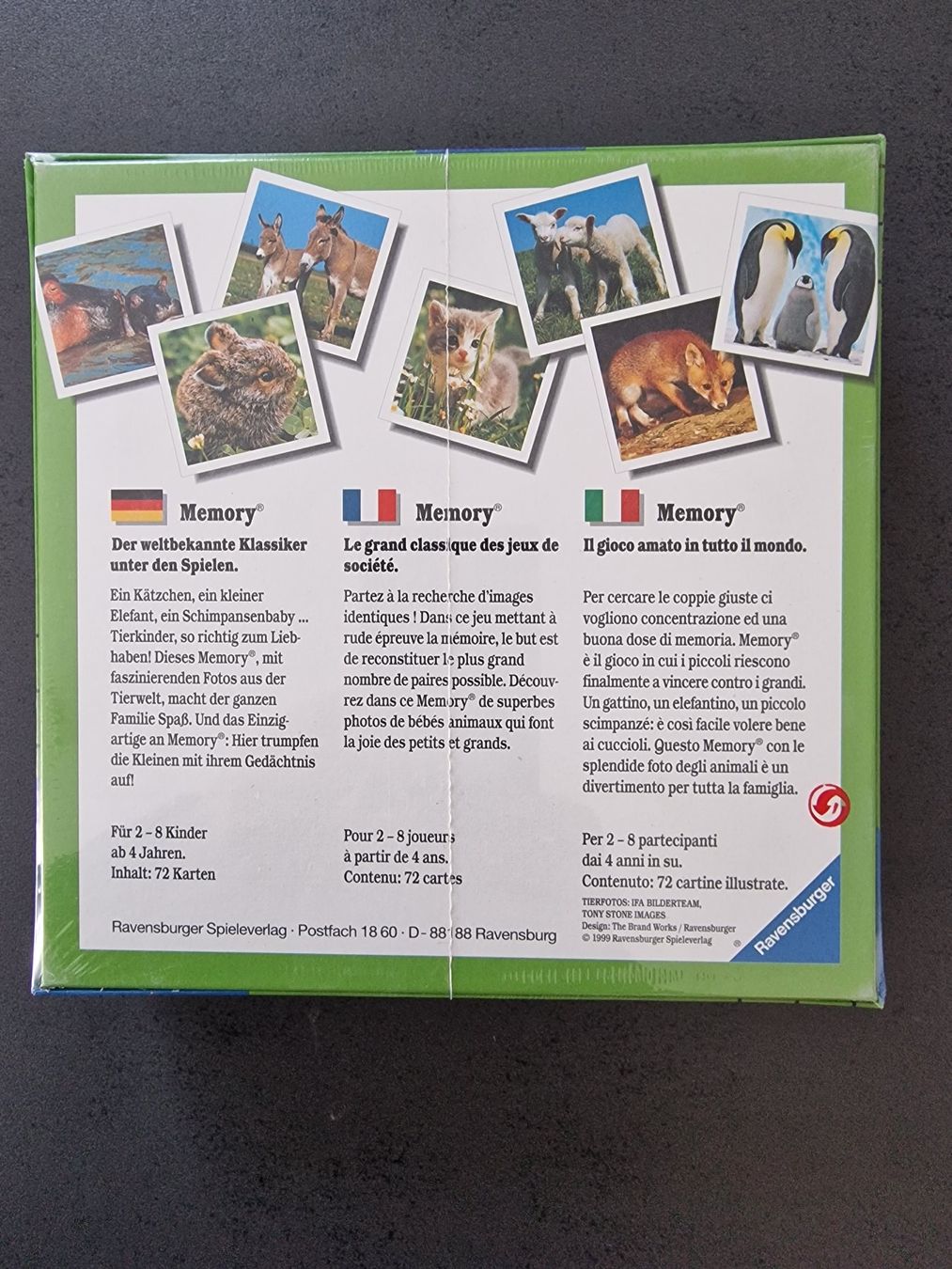 Ravensburger Giochi: Tierkinder Memory von Ravensburger – Nuovo e nell'imballaggio originale da Wohlen AG venduto da alphons31 1