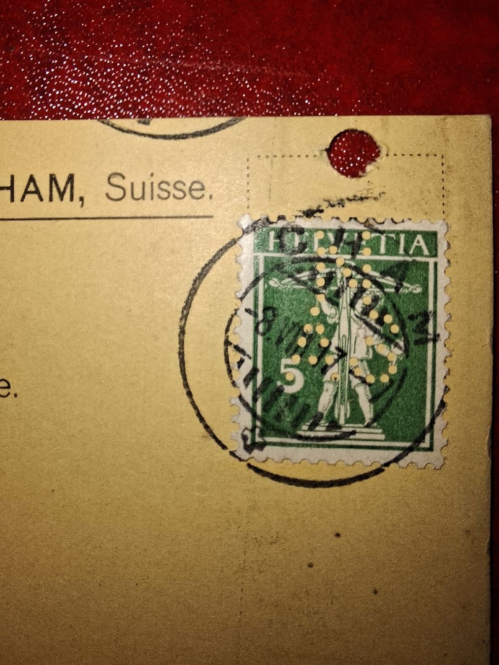Alle Briefmarken: Drucksache mit Perfins  – Gebraucht aus Balgach von SIMEON27 1