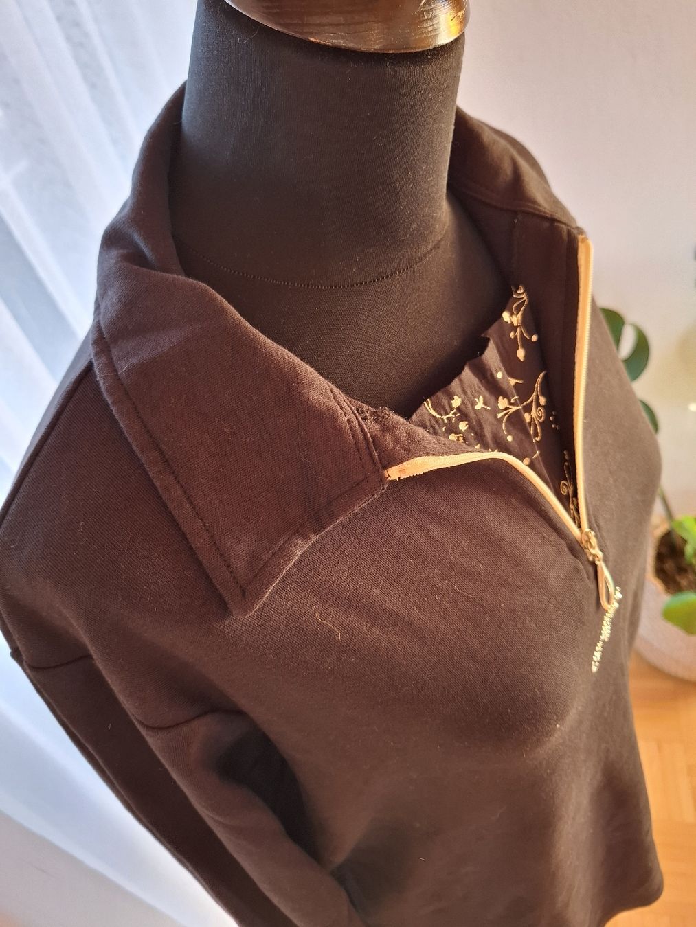T-shirt: Damen Oberteil Schwarz L XL Zipper basic winter 2000 – Usato da Vinelz venduto da sonnenmond77 8