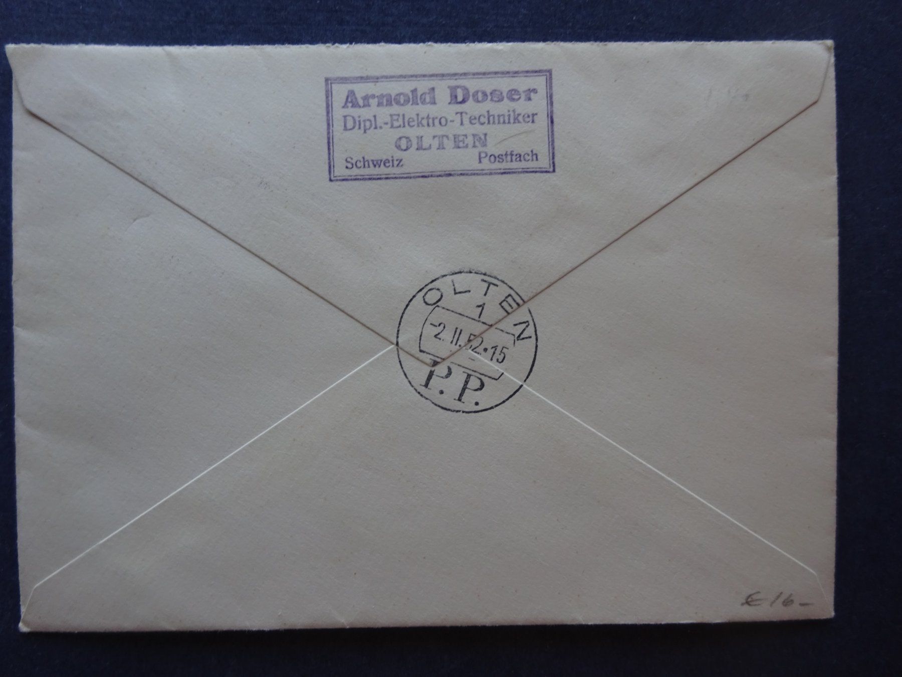 Tutti i francobolli: 1952 Z-Nr. 309 - 312 FDC – Usato da Appenzell-Steinegg venduto da adi1975 3