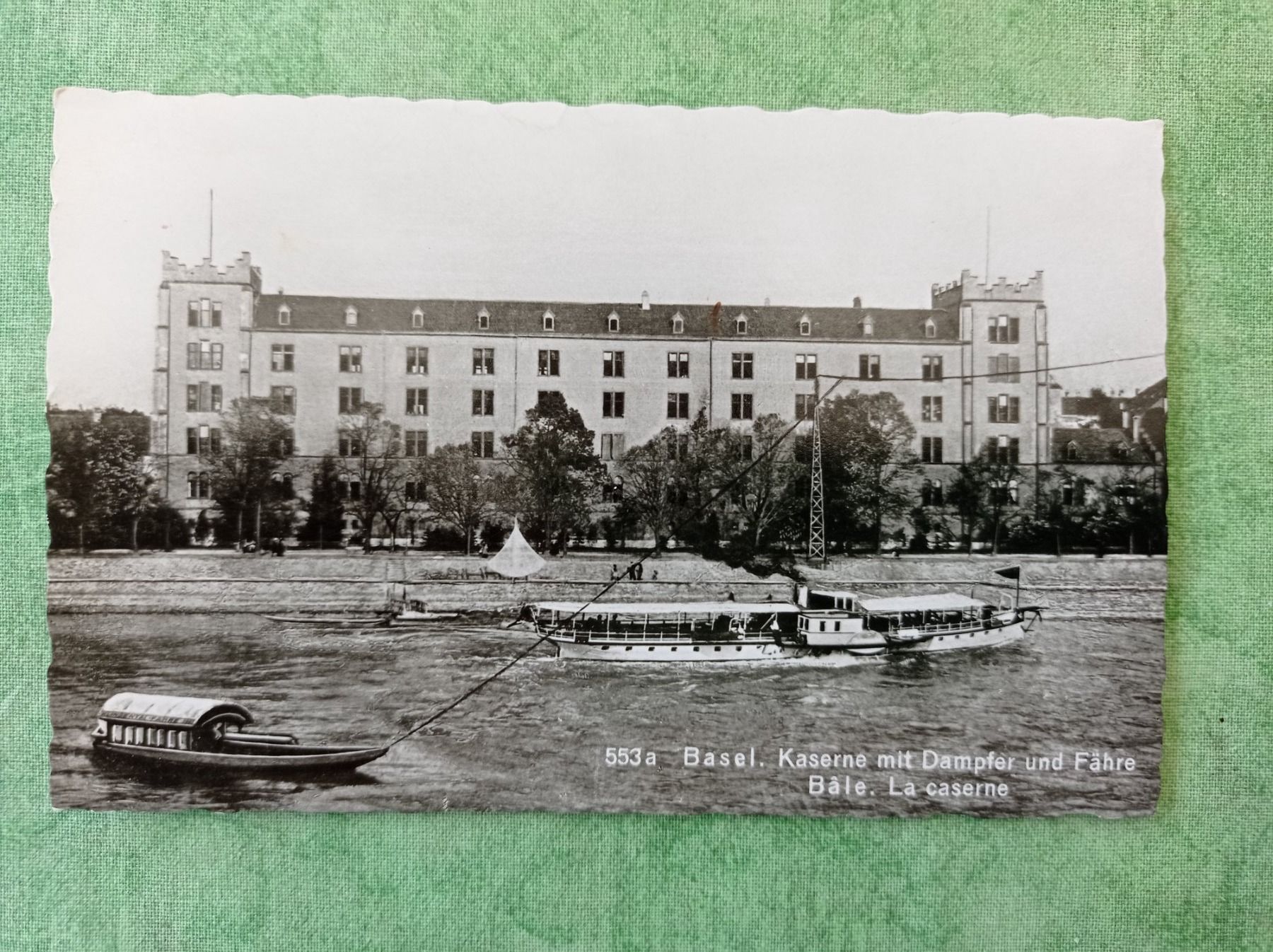 Cartoline postali: Basel Kaserne mit Dampfer und Fähre – Usato da Aadorf venduto da Greg19