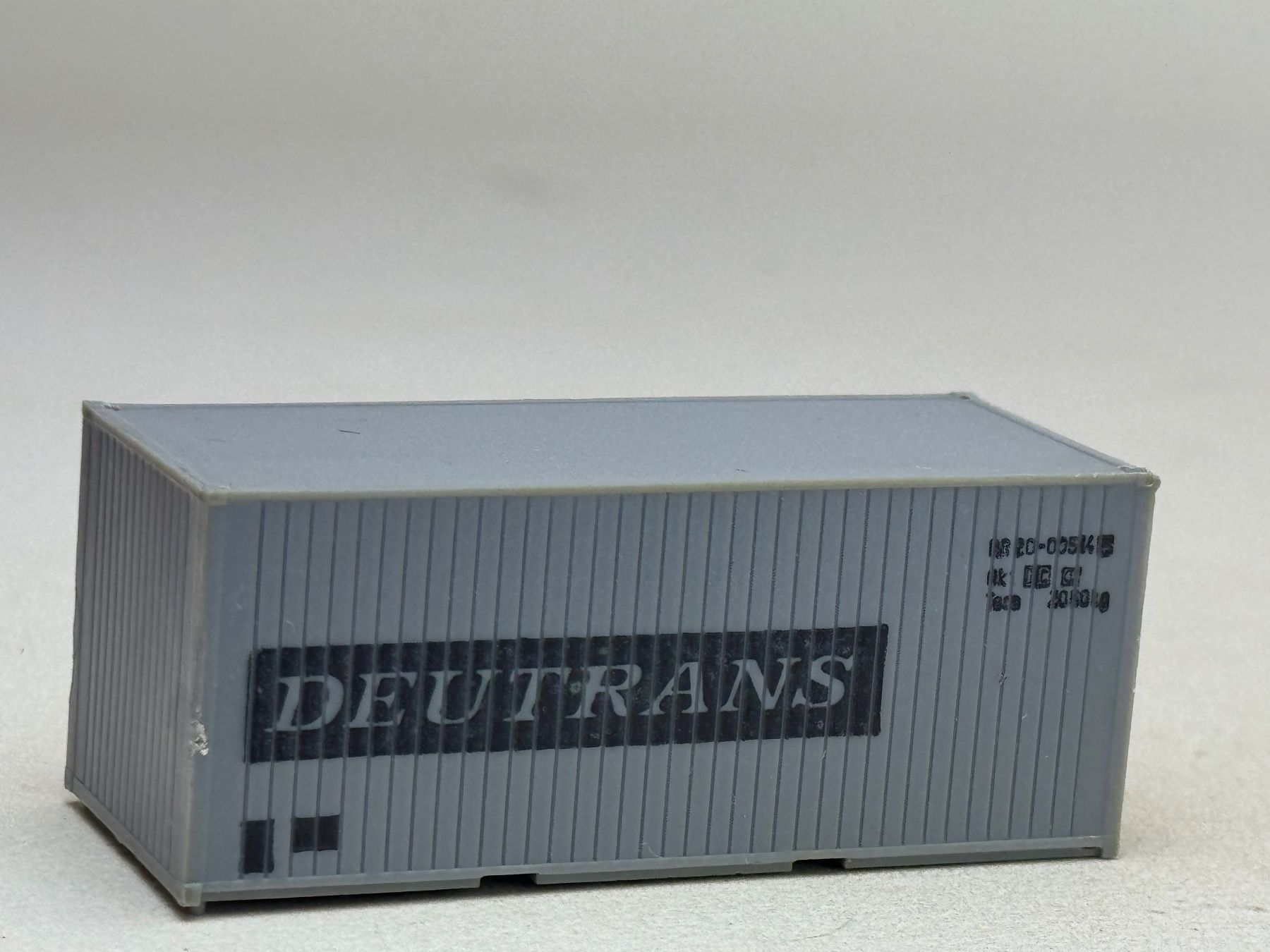 Modellini di ferrovie: EB- 20 Ft. Container Deutrans grau – Usato da Elm venduto da Wikmtz 1