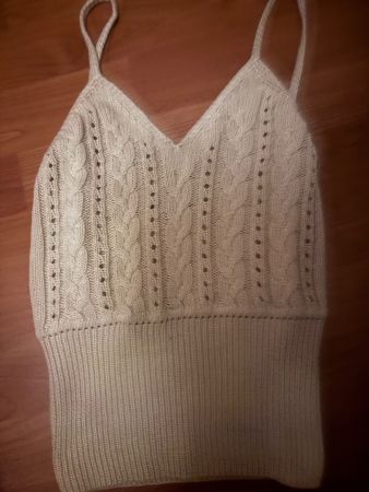 Beiges Strick Top XS