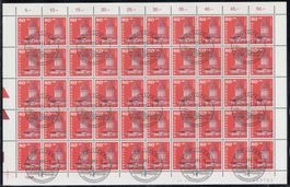 74 kompletter Bogen mit passendem FD-Stempel 7.9.93