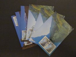 1999 Nr. 984+russische Ausgabe auf 6 Maximumkarten mit ET