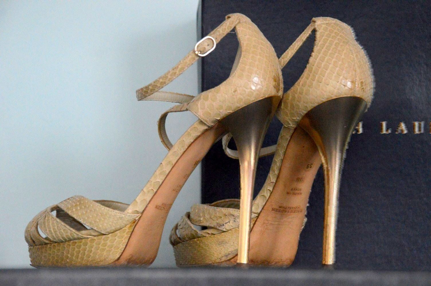 Ralph Lauren Damenschuhe: Sandalen / Sandales Ralph Lauren Jeanne Python  .39 – Gebraucht aus Collonges von Auganien 8