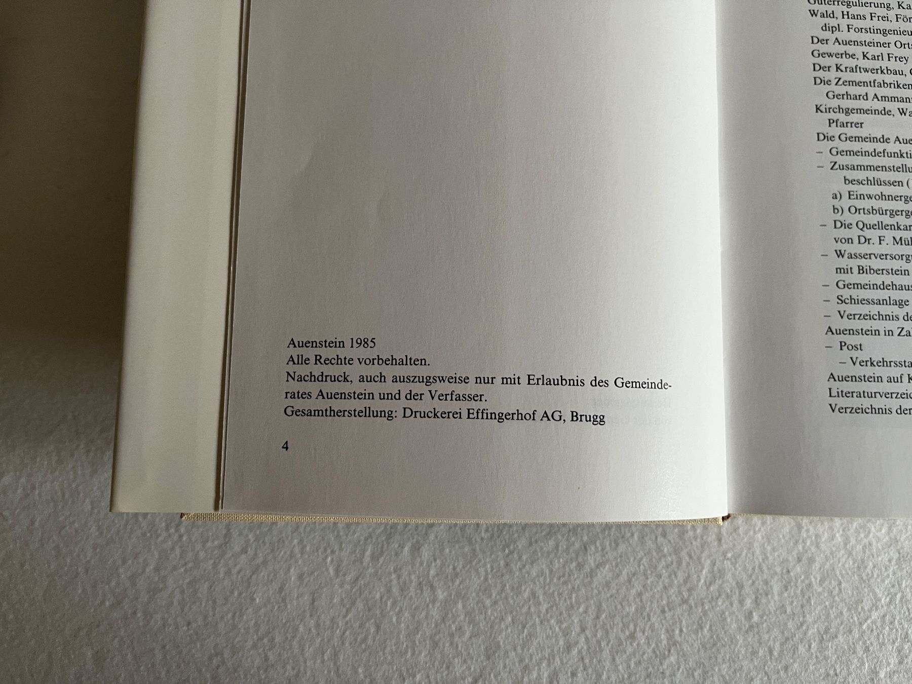 Piatti: Auenstein AG, alte Postkarten, Buch, Teller, Vase – Usato da Hettlingen venduto da Kaeptnpum 2