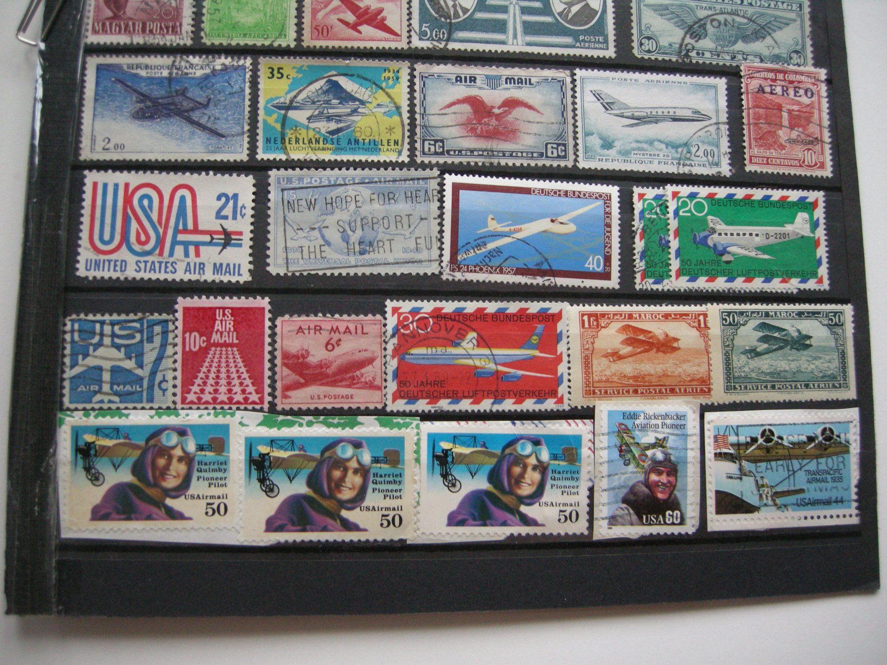 Alle Briefmarken: ALT LOT FLUGPOST WELT, GESTEMPELT – Gebraucht aus Rüti ZH von jupi1945 4