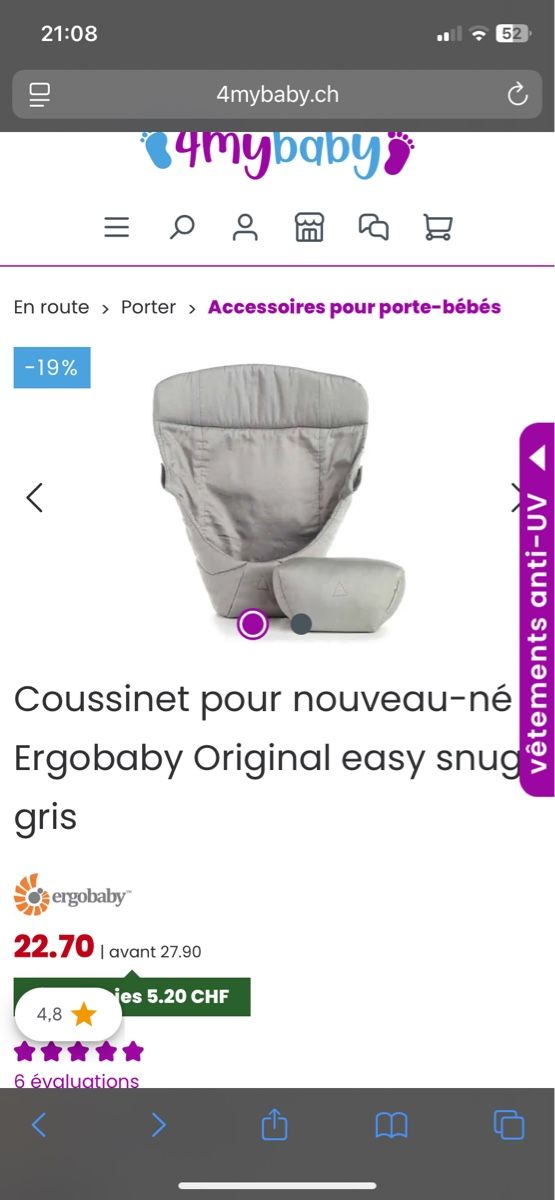 Ergo Baby Marsupi portabebè: Porte-bébé ergobaby – Usato da Kehrsatz venduto da jessica.vauthey 2