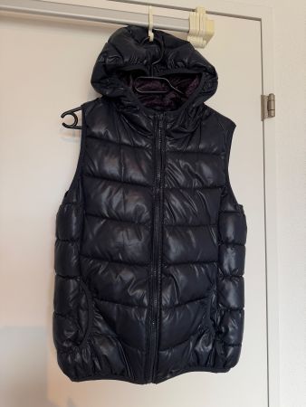Damen Weste/Gilet gesteppt dunkelblau mit Kapuze - M - TOP!