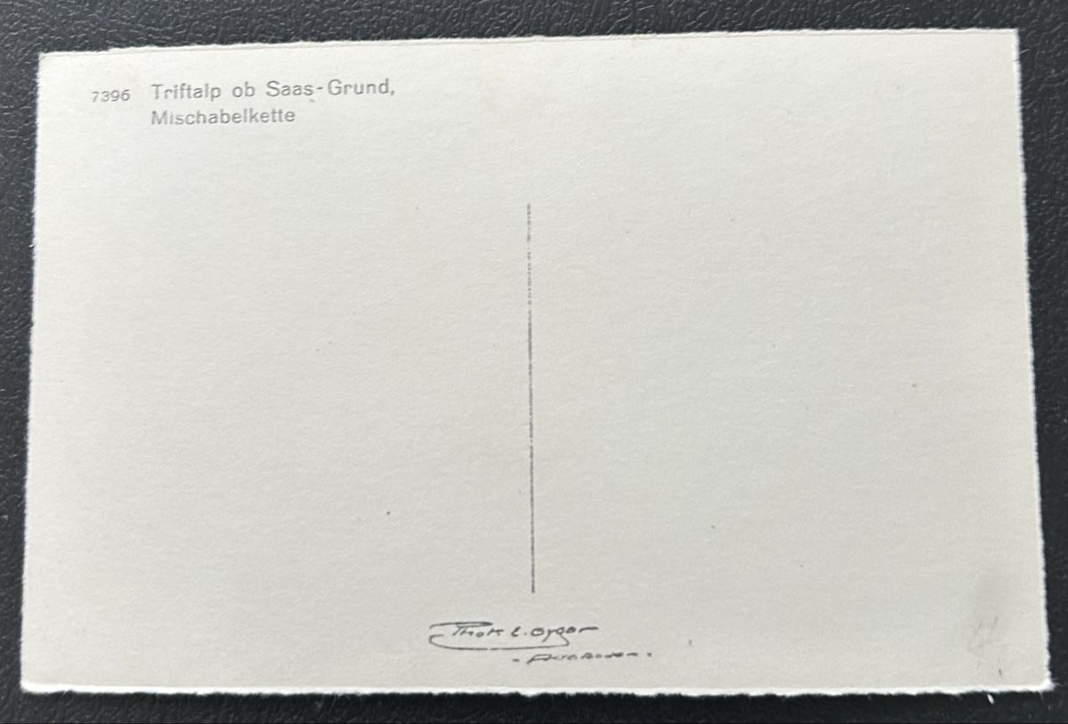 Ansichtskarten: AK Triftalp ob Saas Grund  – Gebraucht aus Horw von Tellbub 1