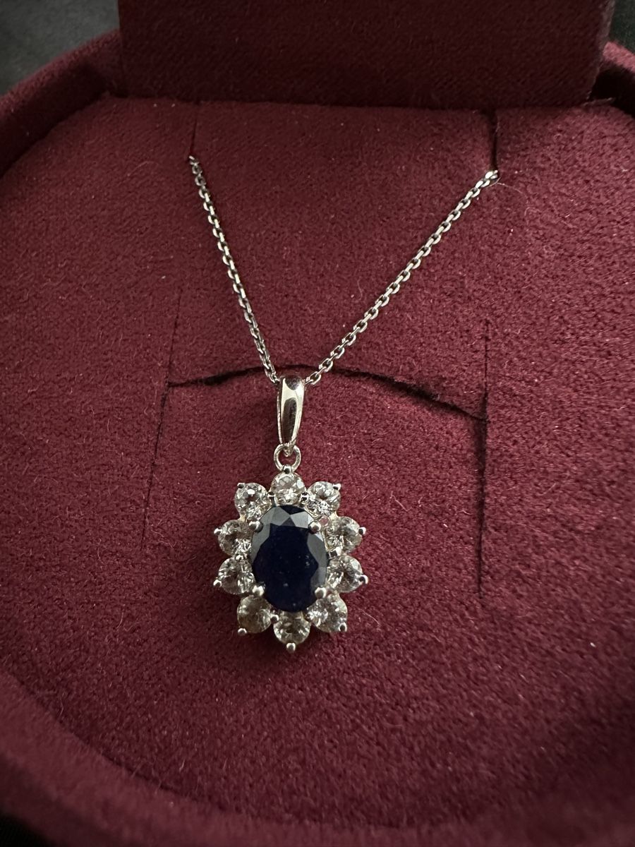 Catenine: Diamanta Paris Halskette mit mit echtem Saphir – Nuovo (secondo la descrizione) da Luzern venduto da alb_g6yd 2