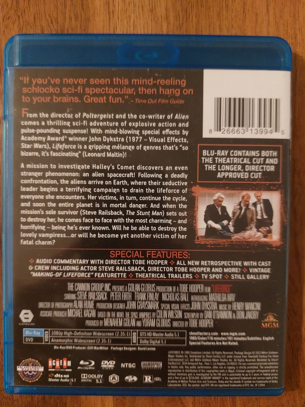 Alle DVDs: Blu Ray & DVD - Lifeforce (1995) / US Code – Gebraucht aus Rheinfelden von FilmAuktion 1