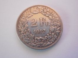 2 Fr. 1912 silber rarer Jg