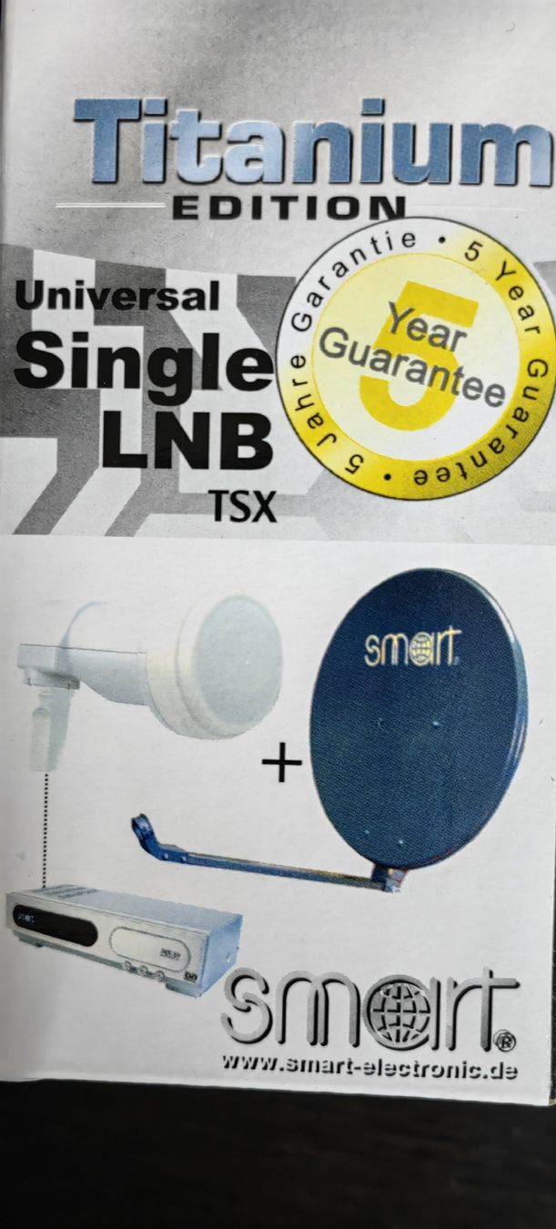 Satellitenschüssel: TITANIUM SINGLE LNB TSX – Neu und originalverpackt aus Cordast von Bluelaser 2