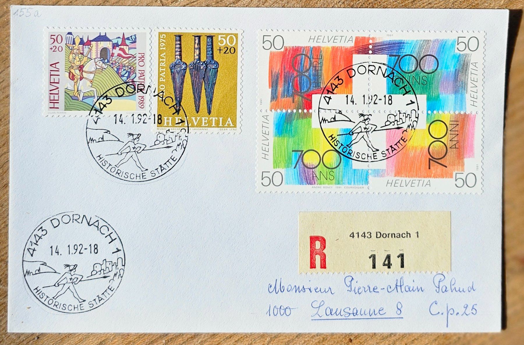 Tutti i francobolli: Sst Brief DORNACH 14.1.92 – Nuovo (secondo la descrizione) da Les Valettes venduto da Nuba1