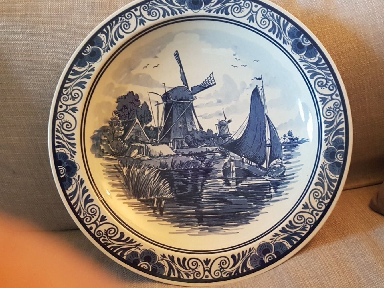 Piatti: Blauweisser DELFT Teller mit Windmühle – Usato da Oberengstringen venduto da Asteroid56 2