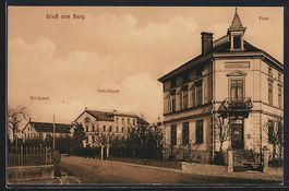 Berg /ZH, Stickerei, Schulhaus und Post