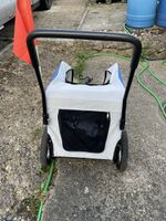 Hundewagen Anhänger faltbar blau grau guter Zustand