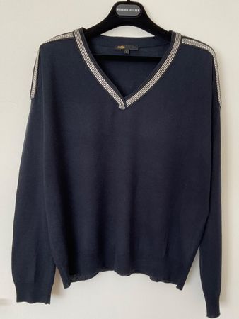 Maje 85% Seide 15% Wolle oversize Pullover Gr 2 NEUWERTIG