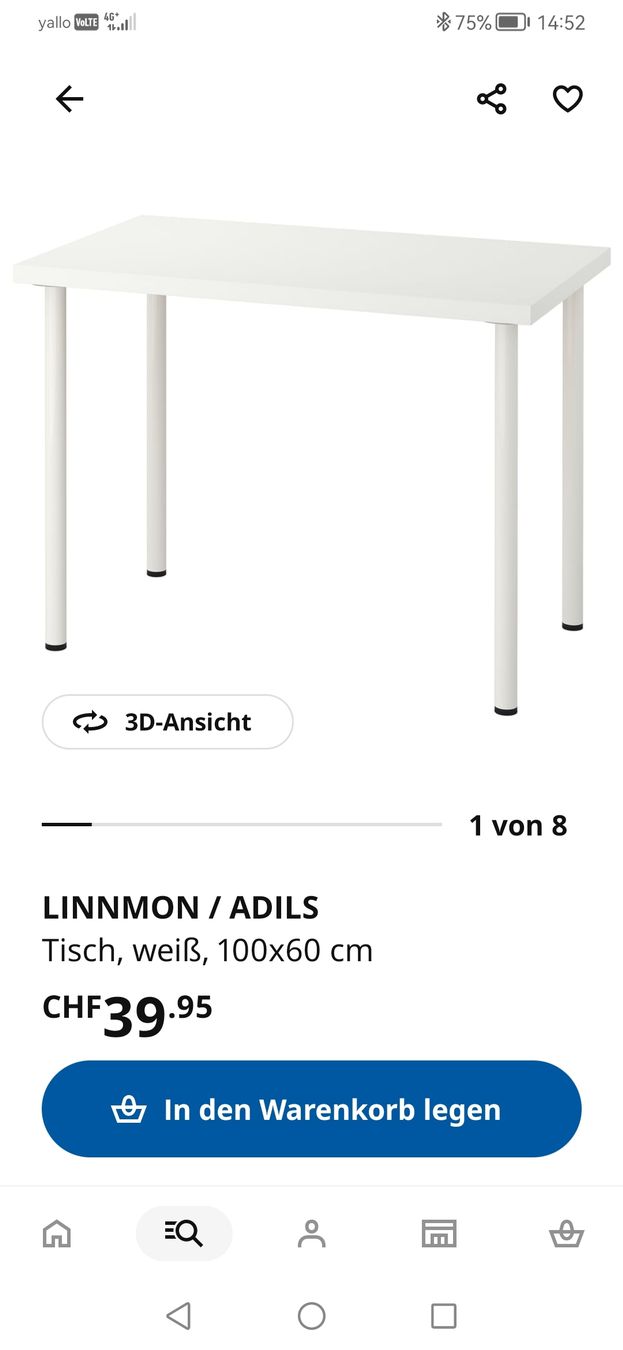 Tavoli: IKEA Tisch LINNMON – Usato da Wetzikon ZH venduto da Tothart 7