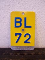 BL 72 VELONUMMER - FAHRRADSCHILD - MOFANUMMER