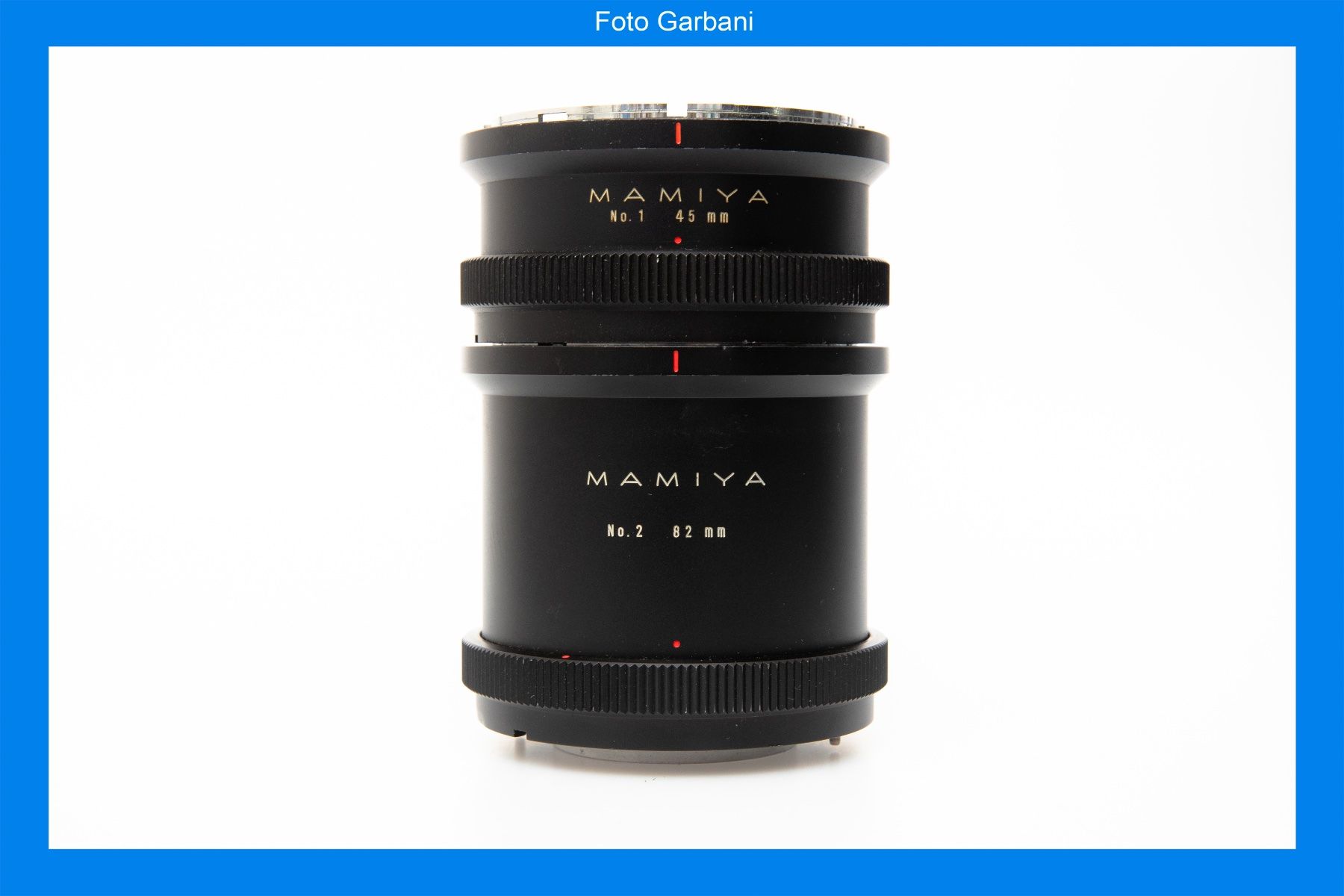 Mamiya Foto-Adapter: Mamiya No.1 45mm e No.2 82mm tubi di estensione automatici – Gebraucht aus Muralto von FotoGarbani