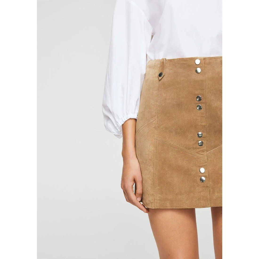 Mango Röcke: Mango - Jupe beige en cuir véritable – Gebraucht aus St-Sulpice VD von rit_h8vk 2